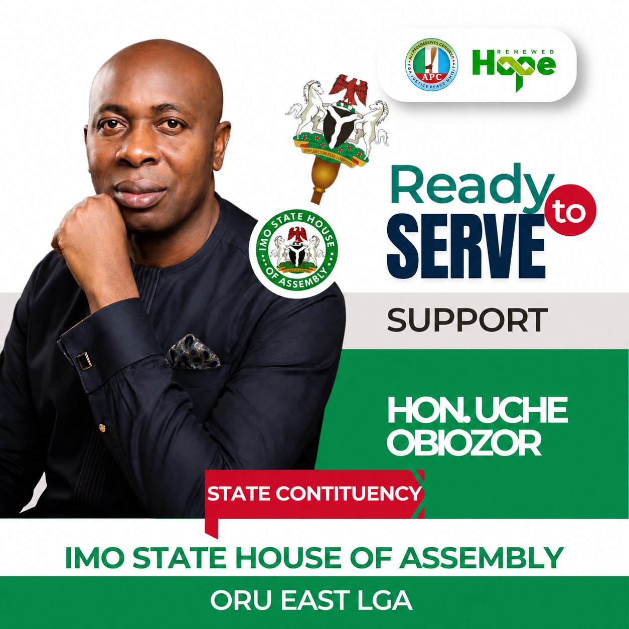Vote Hon. Uche Obiozor for Imo State House of Assembly — Oru East Constituency